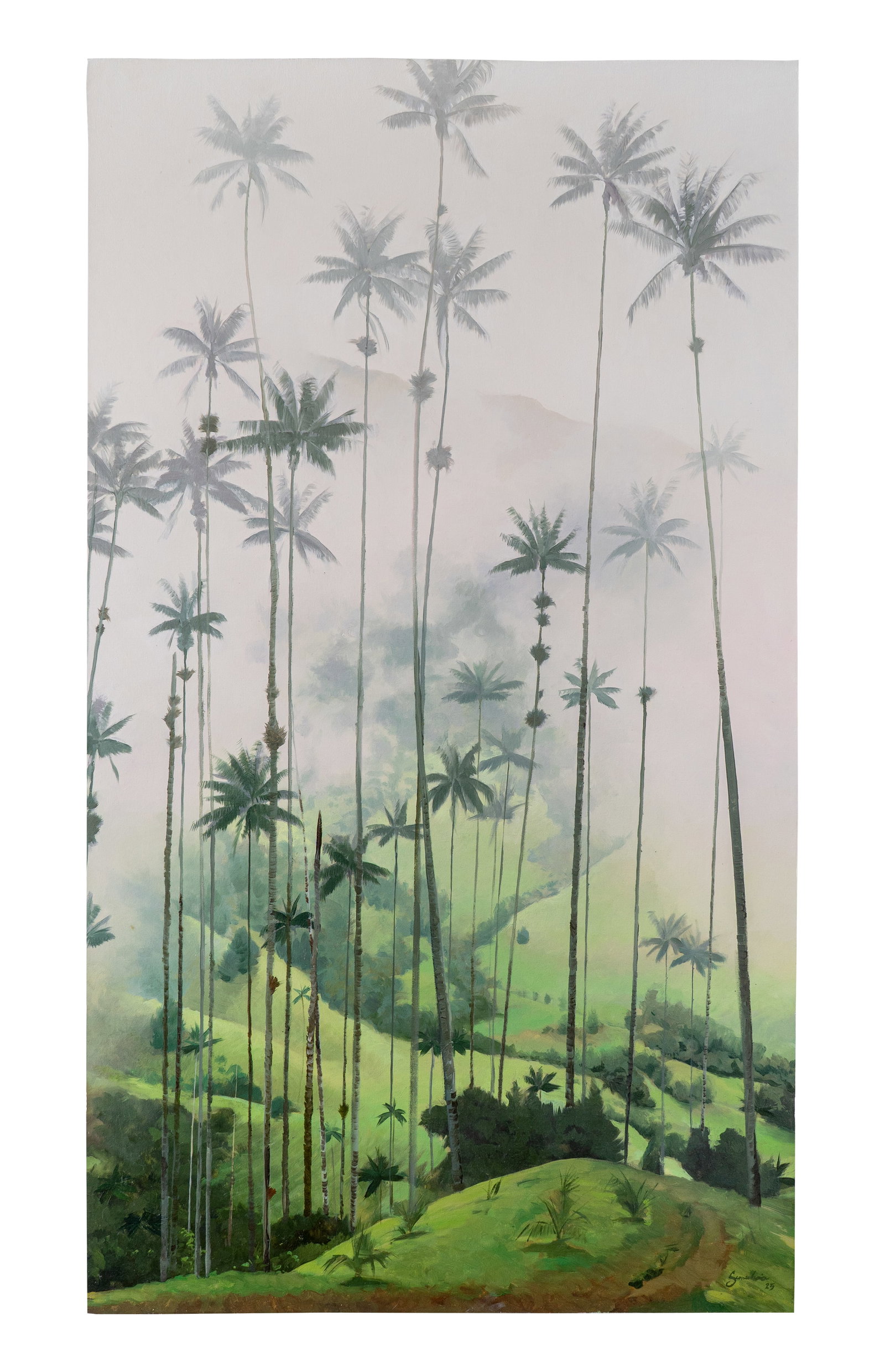 CRISTIAN SANABRIA (1987, Colombia): Sin Titulo, 2025Oleo sobre lienzoMedidas: 140 x 80 cmBuen estado de conservacion.Coleccion privada.