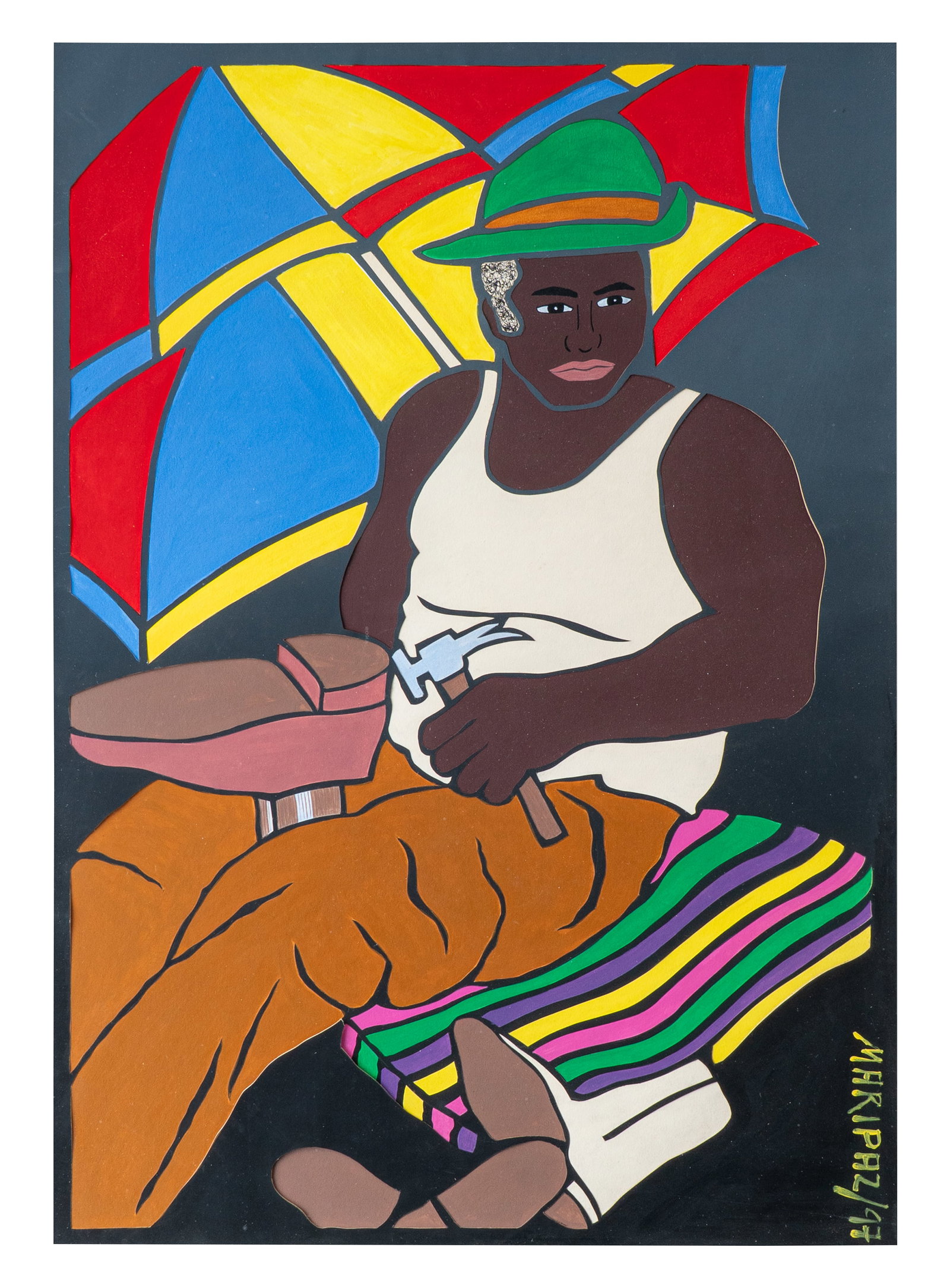 MARIA DE LA PAZ JARAMILLO (1948, Colombia): Sin Titulo, sf. Mixta sobre cartonMedidas: 68 x 48 cmBuen estado de conservacion.Coleccion privada.
