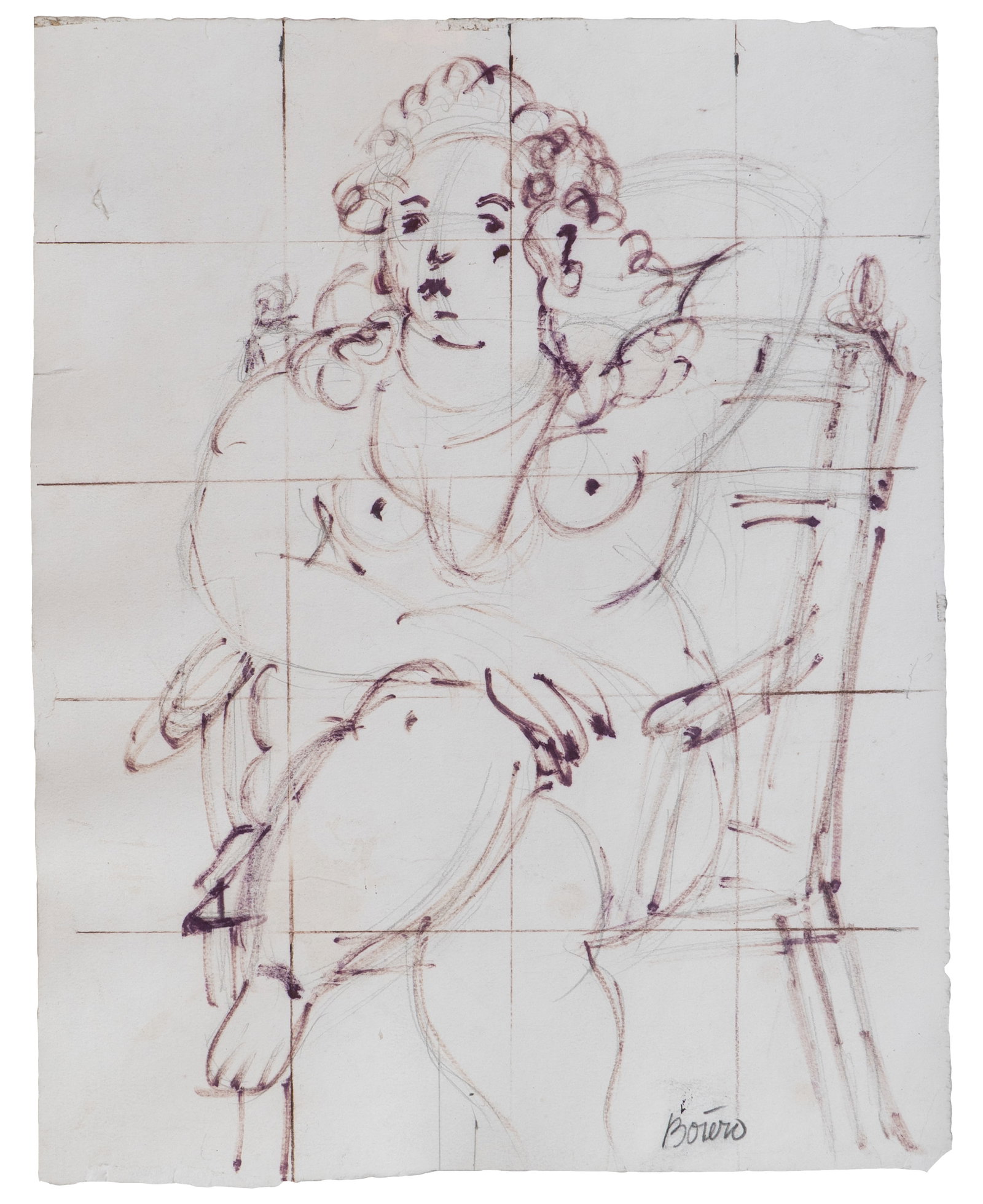 FERNANDO BOTERO (1932, Colombia - 2023, Monaco): Sin Titulo, sf.Tinta sobre papel Medidas: 33 x 26 cmBuen estado de conservacion. El papel presenta pequenas faltas. Coleccion privada.