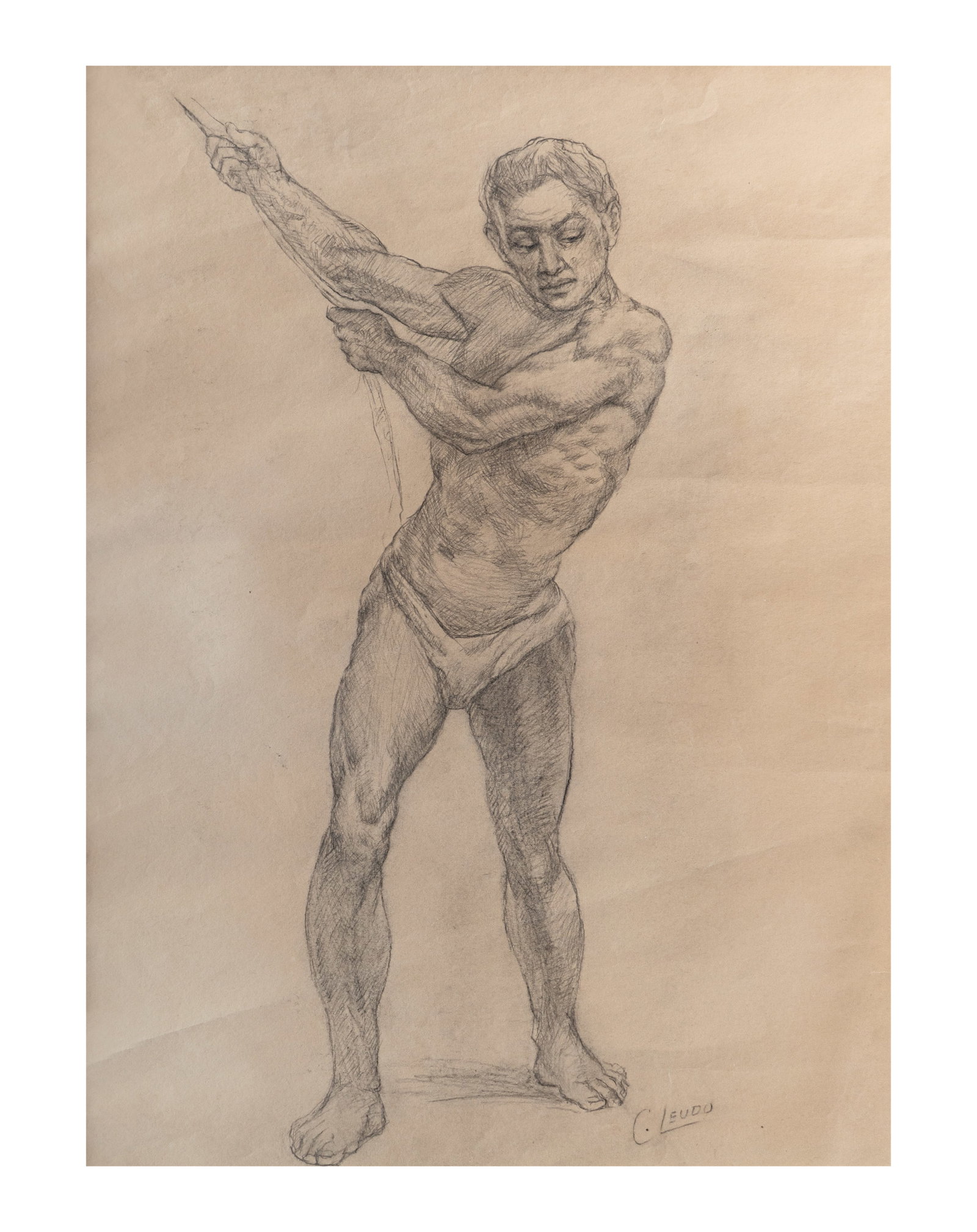 CORIOLANO LEUDO (1866, Colombia-1957, Colombia): Sin Titulo, sf.Lapiz sobre papelMedidas: 50 x 69 cm Buen estado de conservacion.Coleccion privada.