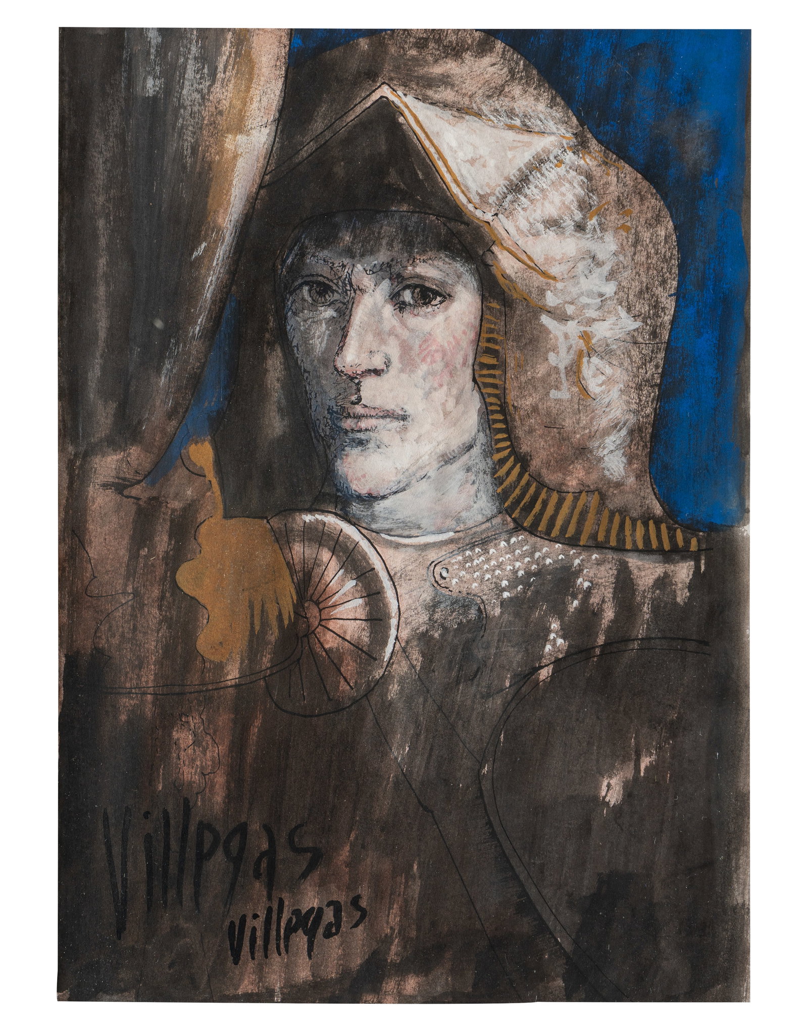 ARMANDO VILLEGAS (1926, Peru - 2013, Colombia): Sin Titulo, sf.Tecnica mixta sobre cartonMedidas: 41 x 29 cmBuen estado de conservacion.Coleccion privada.