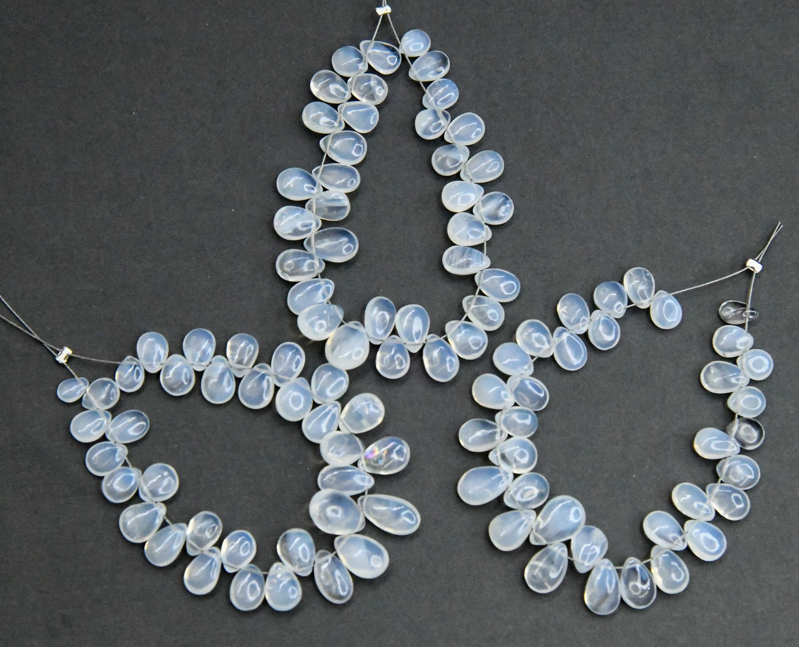NATURAL OPALITE BEADS PEAR 4X6 - 5X9 MM, 34 PCS  (3 TASSELS) (1 of 1)