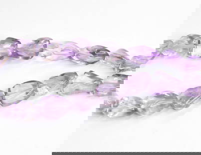 NATURAL AMETHYST BEADS TUMBLE 9X13 - 12X18 MM, 11" STRAND: These are natural, earth mined and hand crafted with precision. Stone: Amethyst, Stone Shape: Tumble, Stone Size: 9x13 - 12x18 mm, Width: 5 - 10 mm, Weight: approx. 187 carats. The photographs are gen