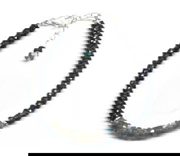 6.5 - 7.5" SOLID 925 SILVER BRACELET NATURAL LABRADORITE, BLACK SPINEL: These are natural, earth mined and hand crafted with precision. Stone: Labradorite/Black Spinel, Stone Shape: Faceted Tyre, Stone Size: 4.5 - 5 mm, Width: 1.5 - 2 mm, Length: 6.5 - 7.5", Weight: