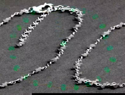 7 - 8" SOLID 925 SILVER BRACELET NATURAL EMERALD BEADS RONDELLE: These are natural, earth mined and hand crafted with precision. Stone: Emerald, Stone Shape: Rondelle, Stone Size: 3 - 3.5 mm, Width: 1.5 - 2 mm, Length: 7 - 8", Weight: approx. 12 carats. The photogr
