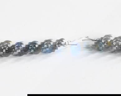 NATURAL BLUE SAPPHIRE BEADS RONDELLE 7 PCS, 6 - 6.5 MM: These are natural, earth mined and hand crafted with precision. Stone: Blue Sapphire, Stone Shape: Rondelle, Stone Size: 6 - 6.5 mm, Width: 3.5 - 4.5 mm. The photographs are generally enlarged to show