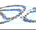 17 - 18" SOLID 925 SILVER NECKLACE NATURAL TANZANITE BEADS FACETED OVAL