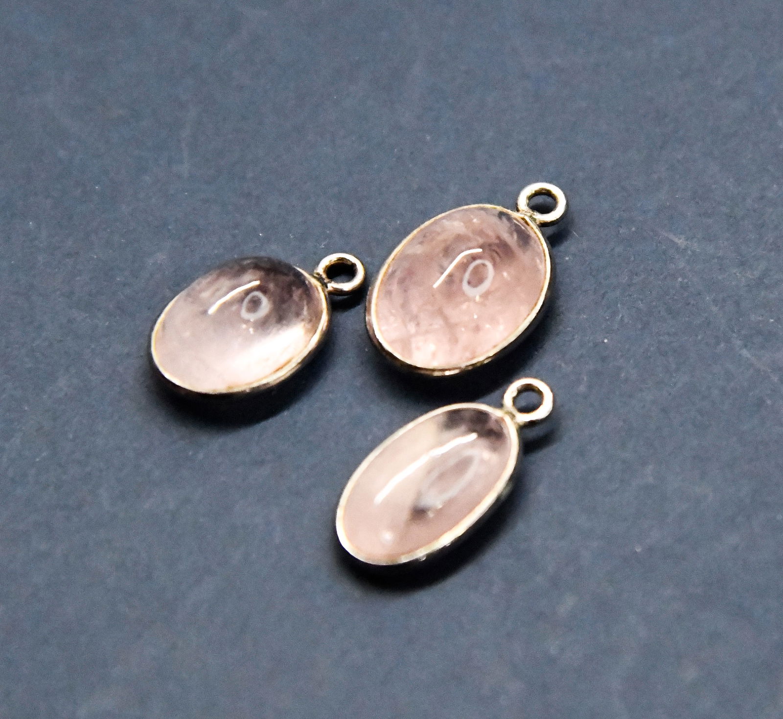 SOLID 925 STERLING SILVER - NATURAL MORGANITE 9X13 - 11X14 MM 3 PCS: These are natural, earth mined and hand crafted with precision. Stone: Morganite, Shape: Oval, Size: 9x13 - 11x14 mm, Width - 5 - 7 mm, Weight: approx. 23 carats. The photographs are enlarged to show