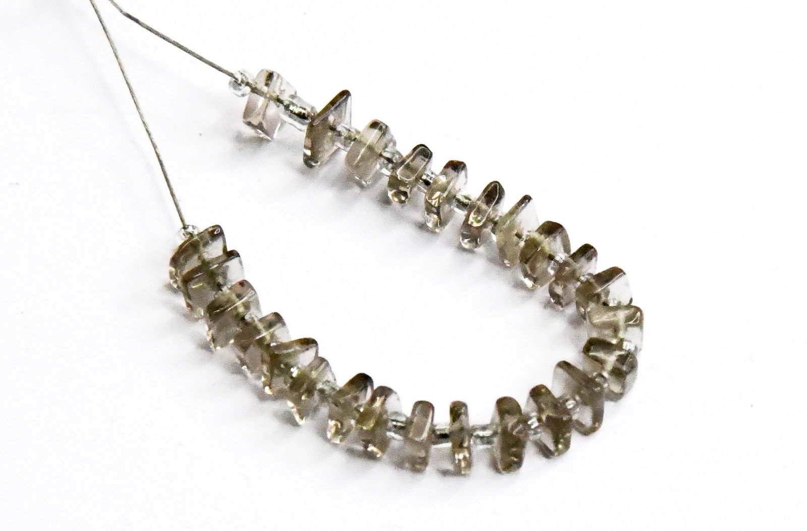 NATURAL SMOKY QUARTZ BEADS FLAT SQUARE 3.5 - 4 MM, 25 PCS: These are natural, earth mined and hand crafted with precision. Stone: Smoky Quartz, Stone Shape: Flat Square, Stone Size: 3.5 - 4 mm, Width: 1.5 - 2 mm, Weight: approx. 5.66 cts. The photographs are