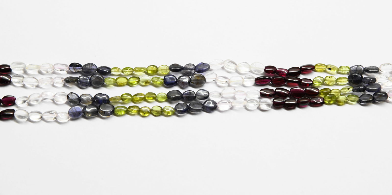 NATURAL MULTI COLOR BEADS OVAL 5X6 - 7X8 MM, 14.5" STRAND (2 LINES) (1 of 1)