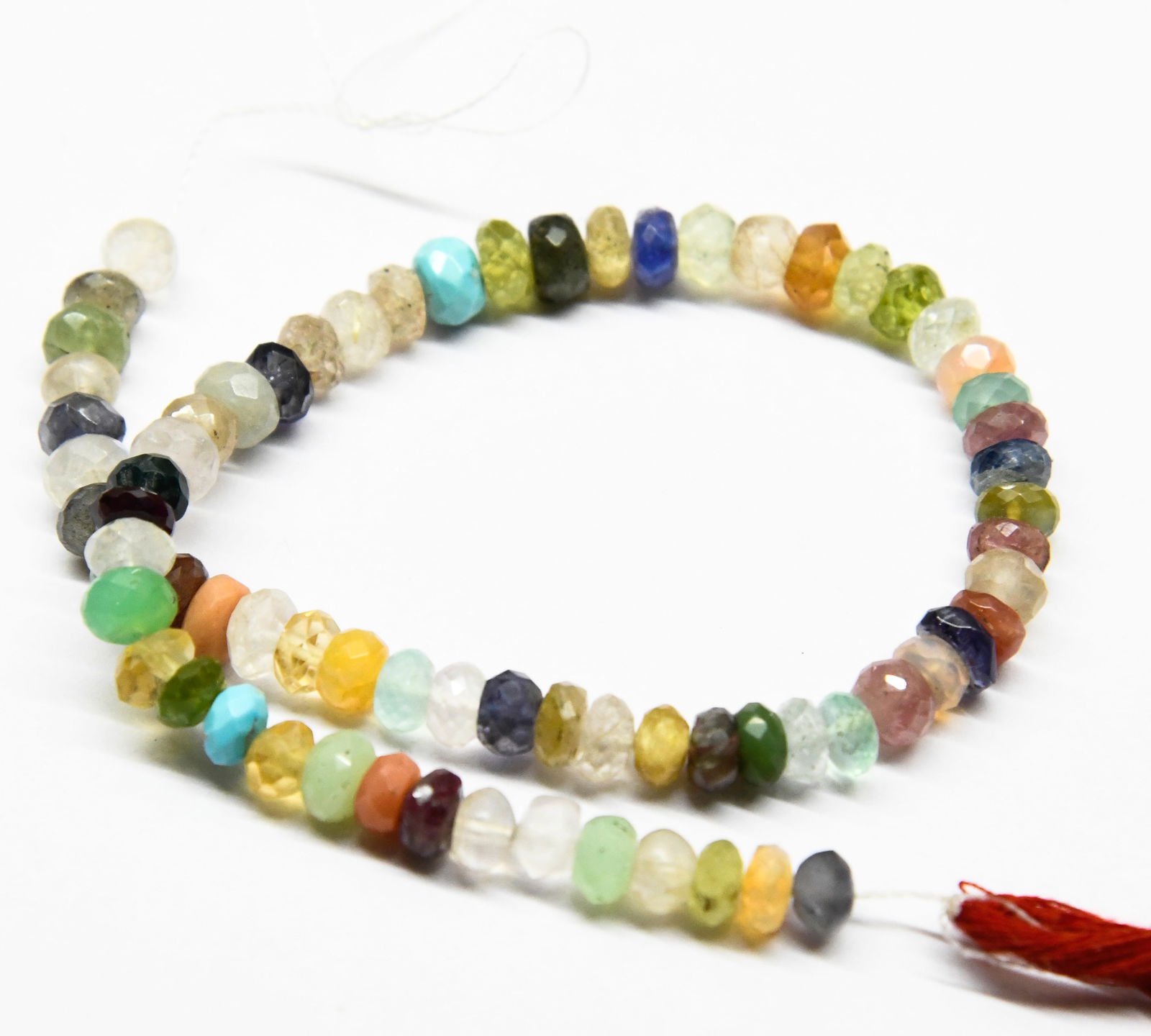NATURAL MULTI DISCO BEADS FACETED RONDELLE 5 - 6 MM, 9" STRAND (1 of 1)