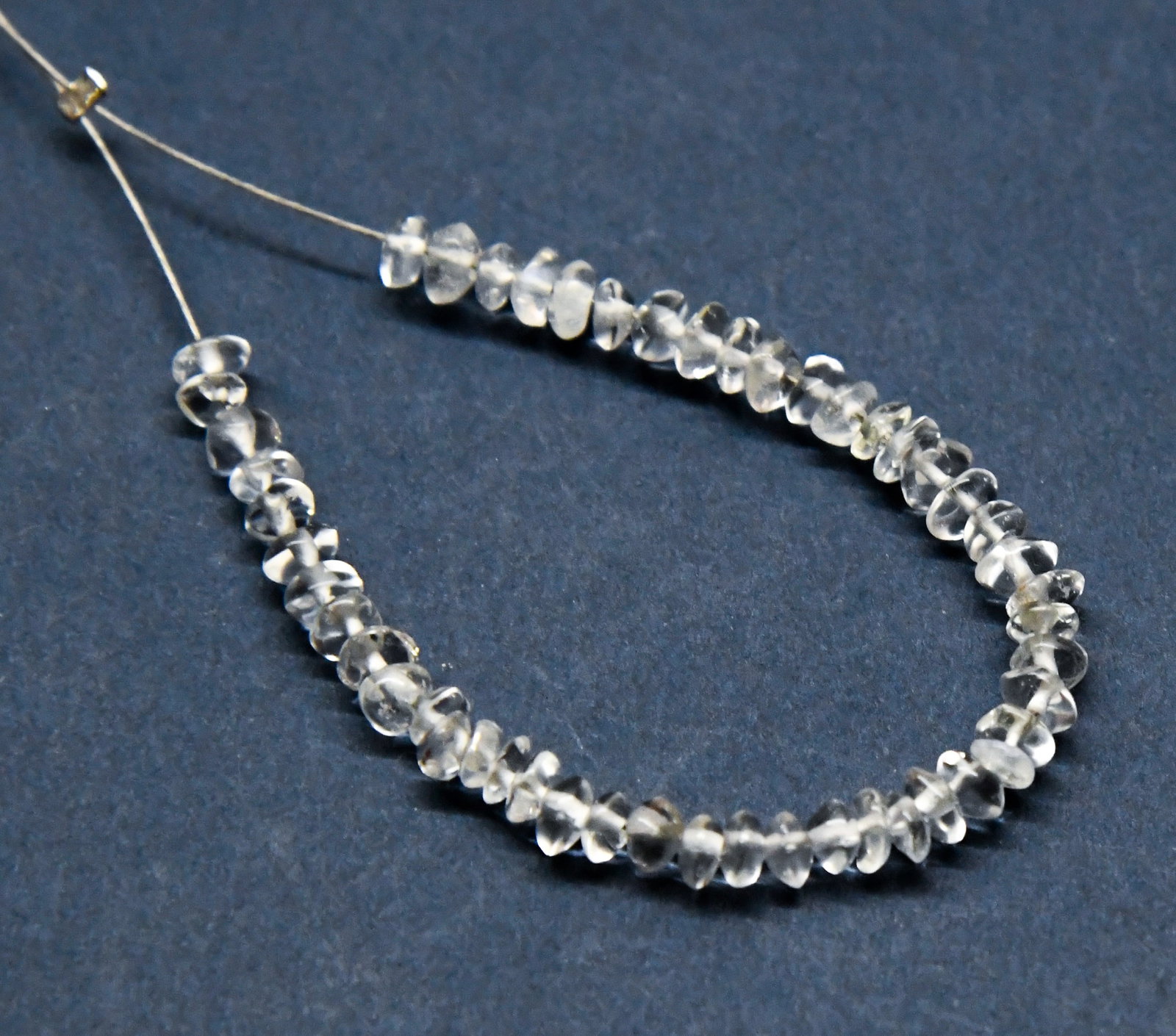 NATURAL CRYSTAL BEADS RONDELLE 3.5 MM, 50 PCS (1 of 1)