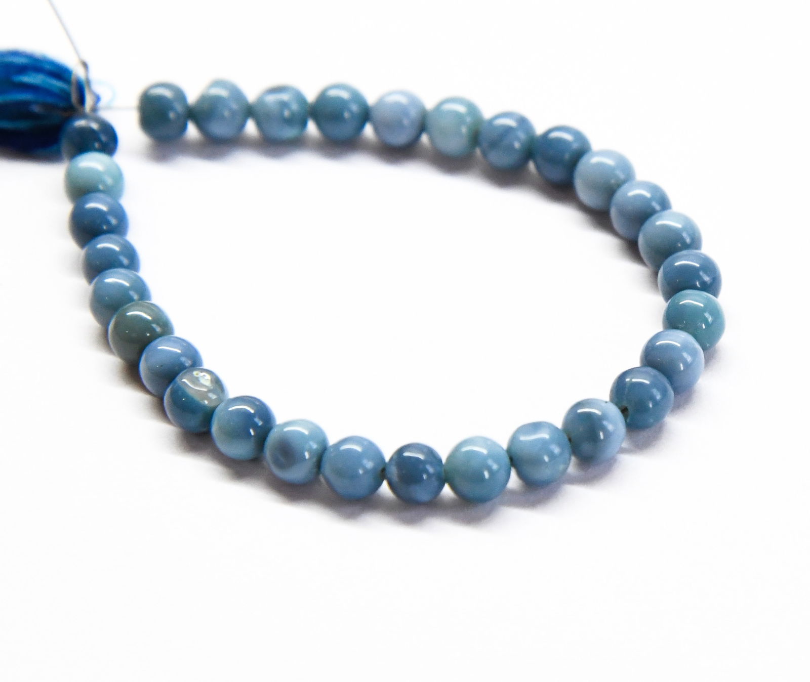 NATURAL BLUE OPAL BEADS ROUND 4.5 MM, 5" STRAND (1 of 1)