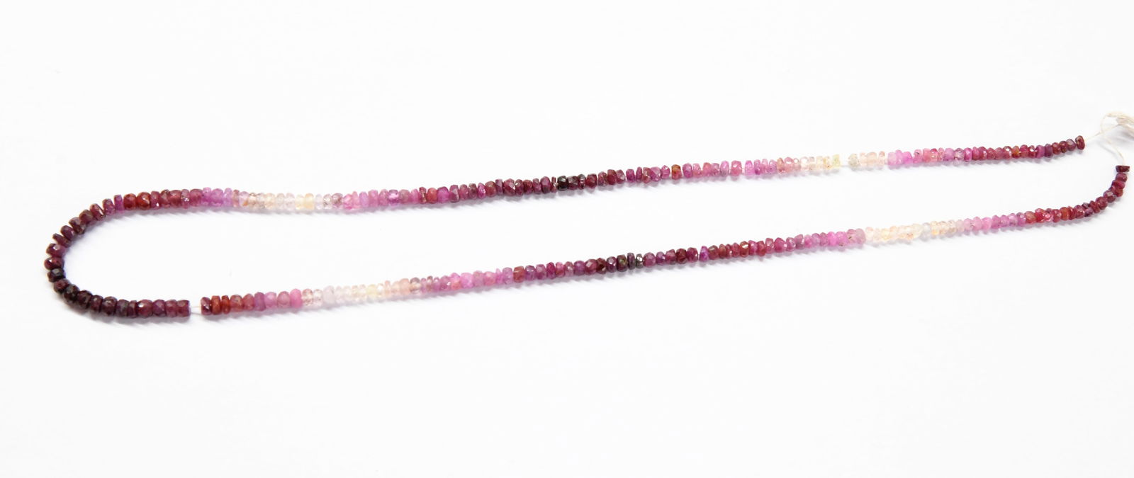 NATURAL RUBY BEADS (SHADED) FACETED RONDELLE 2.5 - 3.5 MM, 15" STRAND (1 of 1)