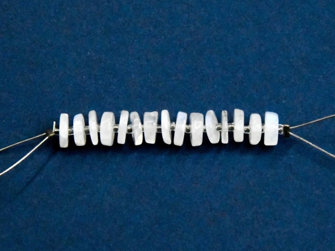 NATURAL RAINBOW MOONSTONE BEADS (TYRE) 6 - 6.5 MM 15 PCS: These are natural, earth mined and hand crafted with precision. Stone: Rainbow Moonstone, Stone Shape: Tyre, Stone Size: 6 - 6.5 mm, Width: 1.5 - 2 mm, Weight: approx. 10.33 carats. The photographs ar