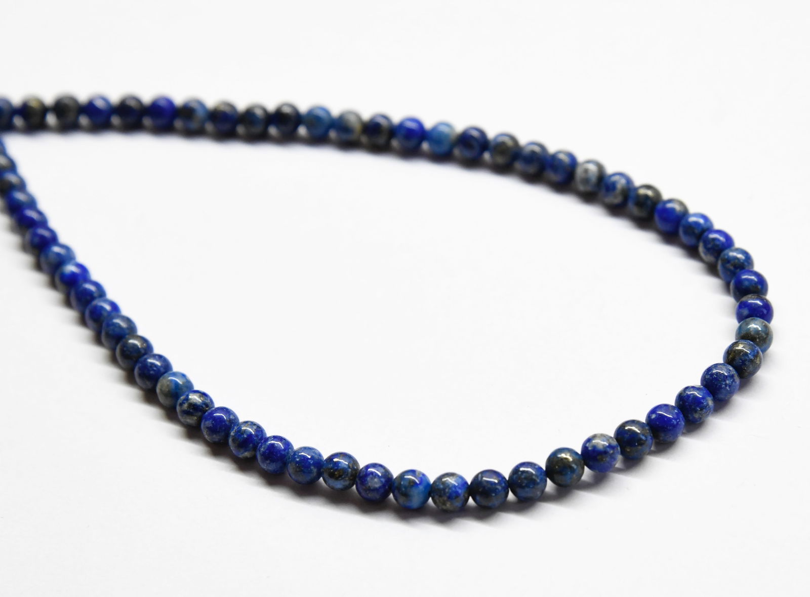 NATURAL LAPIS LAZULI BEADS ROUND 5 MM, 12" LINE (1 of 2)