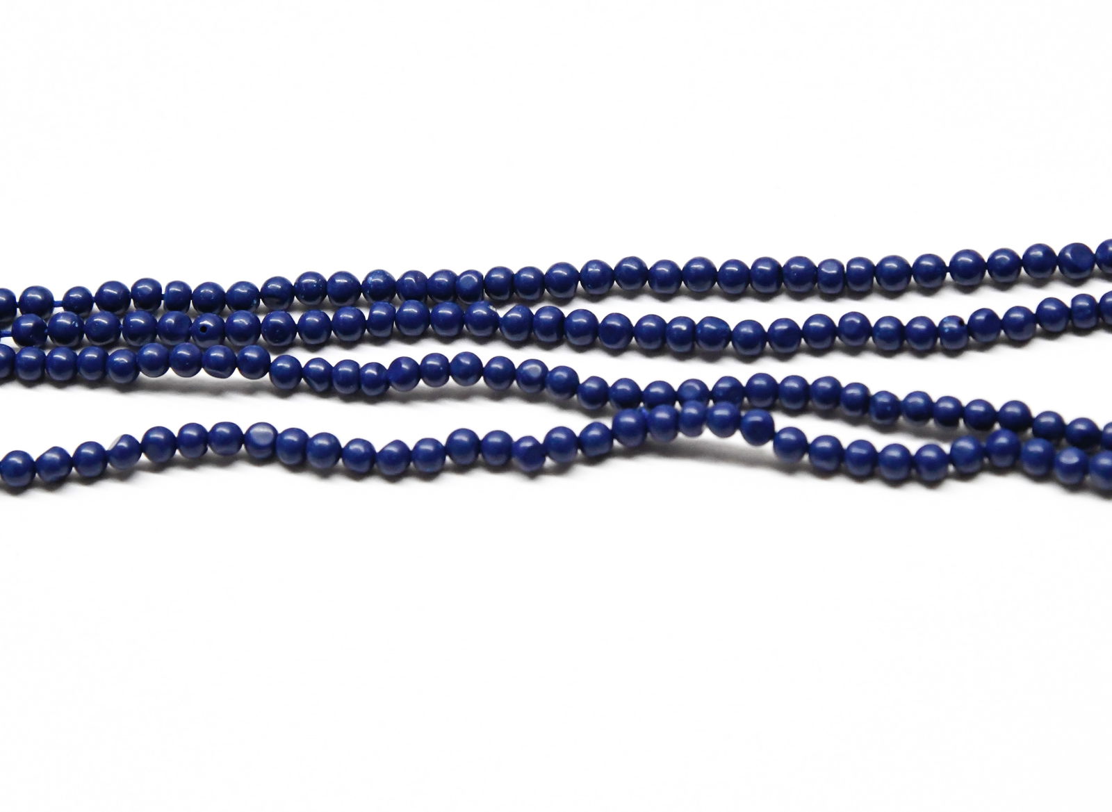 NATURAL LAPIS LAZULI BEADS ROUND 3 - 3.5 MM, 13" STRAND (2 LINES) (1 of 1)