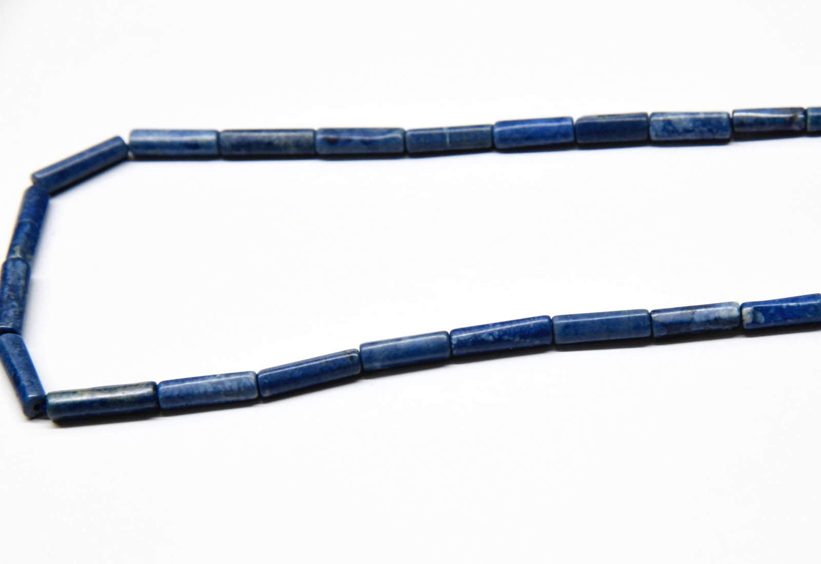 NATURAL LAPIS LAZULI BEADS TUBE 4X12 - 5X18 MM, 14" STRAND (1 of 1)