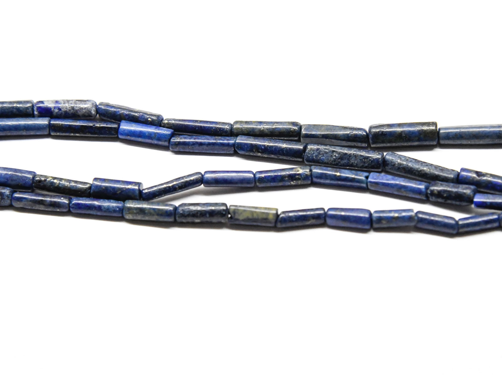 NATURAL LAPIS LAZULI BEADS TUBE 3X7 - 4X18 MM, 22" STRAND (1 of 1)