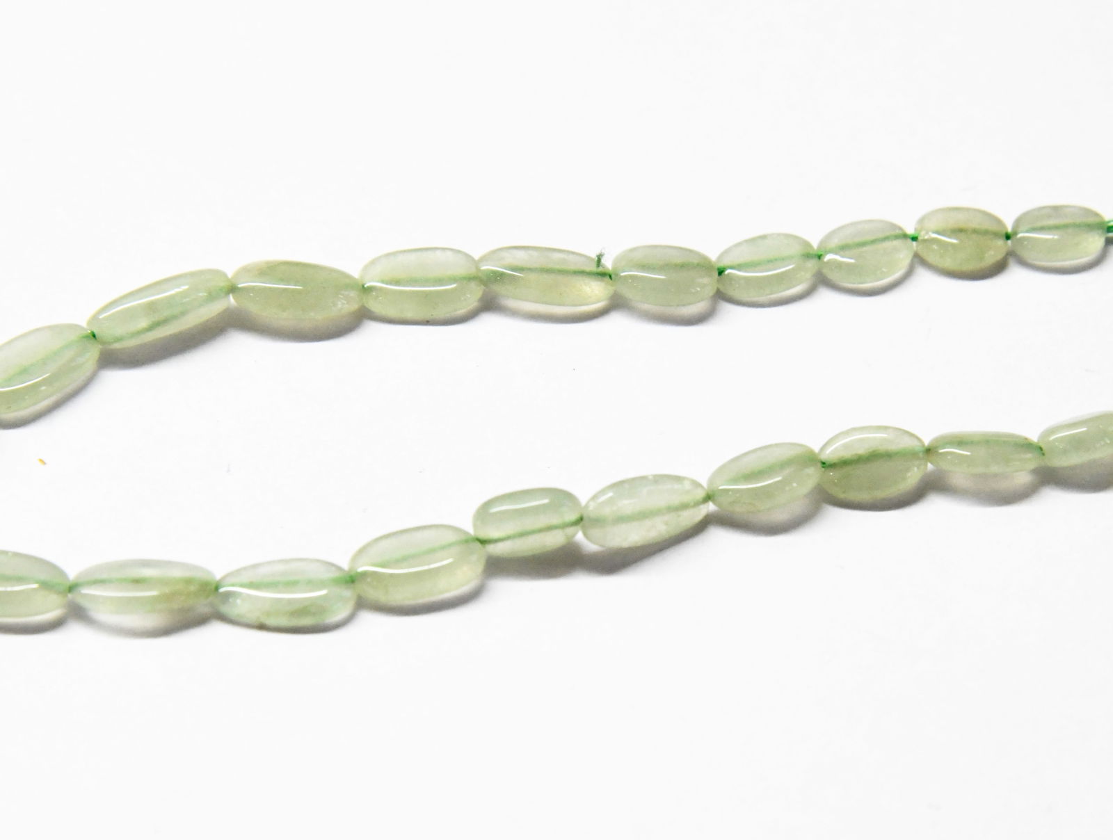 NATURAL AVENTURINE BEADS OVAL 5X7 - 6X11 MM, 8" STRAND (1 of 1)