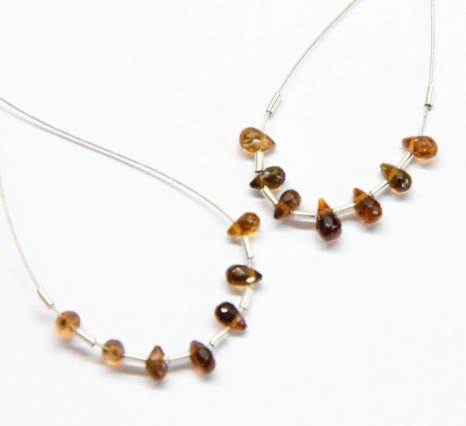 NATURAL PETRO TOURMALINE BEADS FACETED BRIOLETTE 2.5X4 - 2.5X4.5 MM - 7 PCS (2 TASSELS): These are natural, earth mined and hand crafted with precision. Stone: Petro Tourmaline, Stone Shape: Faceted Briolette, Stone Size: 2.5x4 - 2.5x4.5 mm, Weight: approx. 1.70 carats. The photographs ar