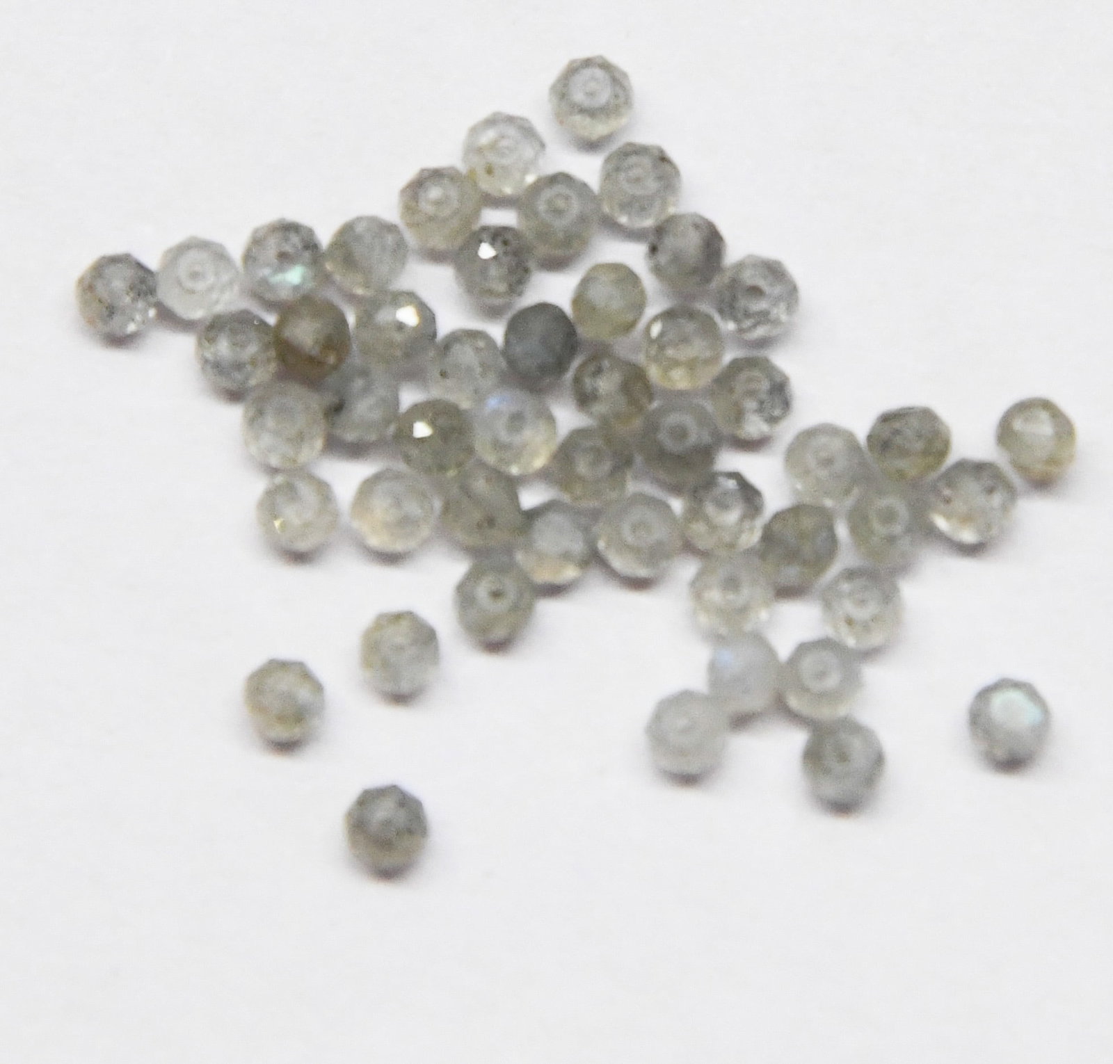 NATURAL LABRADORITE BEADS FACETED ROUND 2 - 2.5 MM, 50 PCS (1 of 1)