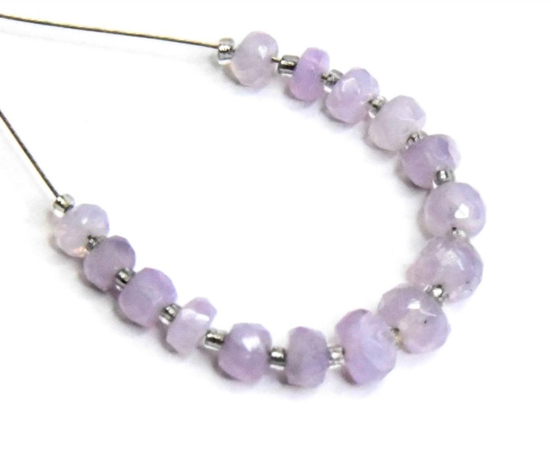 SCOROLITE BEADS FACETED RONDELLE 3.5 - 5 MM 15 PCS: These are natural, earth mined and hand crafted with precision. Stone: Scorolite, Shape: Faceted Rondelle, Size: 3.5 - 5 mm, Weight: approx. 6 carats. The photographs are enlarged to show the clarity