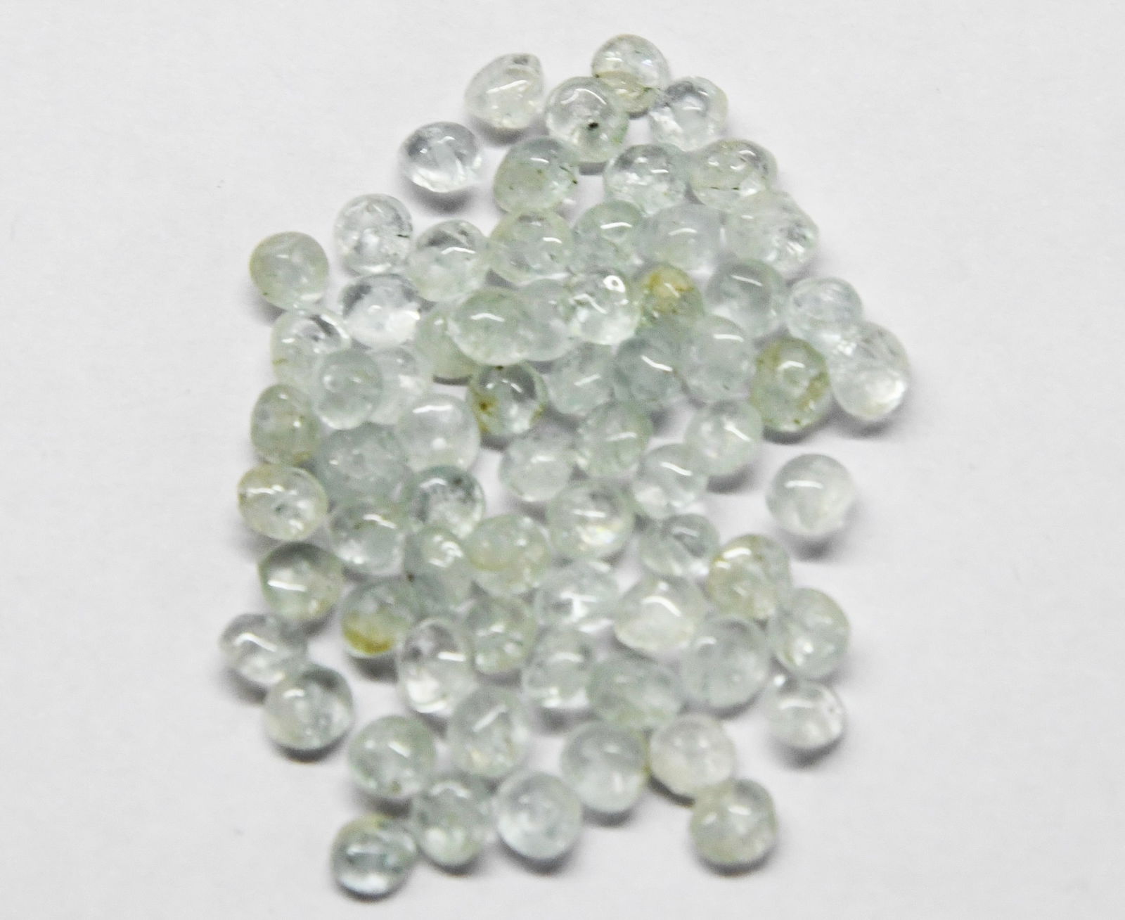 (100 PIECES) NATURAL AQUAMARINE BEADS RONDELLE 4 - 5 MM (1 of 2)