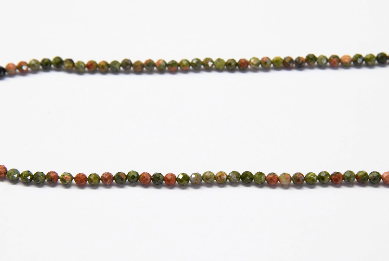 16" STRAND NATURAL UNAKITE JASPER BEADS FACETED ROUND 3.5 MM (1 of 1)