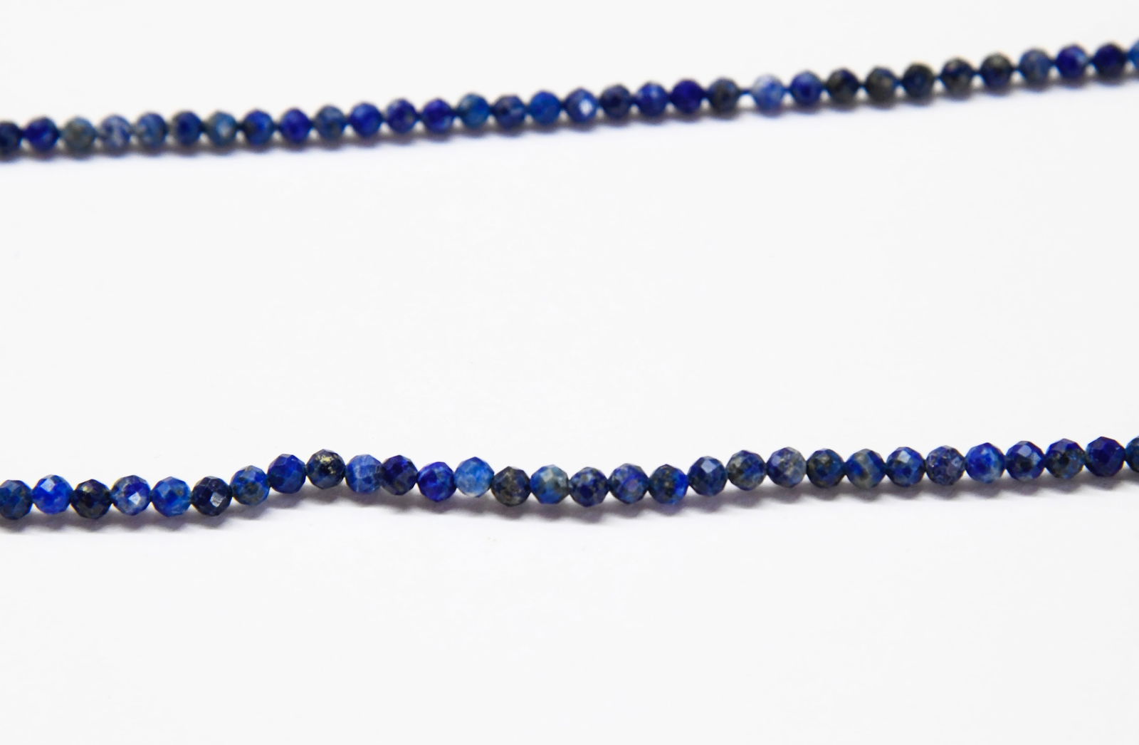 16" STRAND NATURAL LAPIS BEADS FACETED ROUND 3.5 MM (1 of 1)