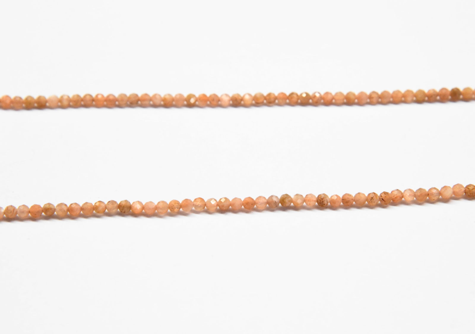 16" STRAND NATURAL SUNSTONE BEADS FACETED ROUND 3 MM (1 of 1)