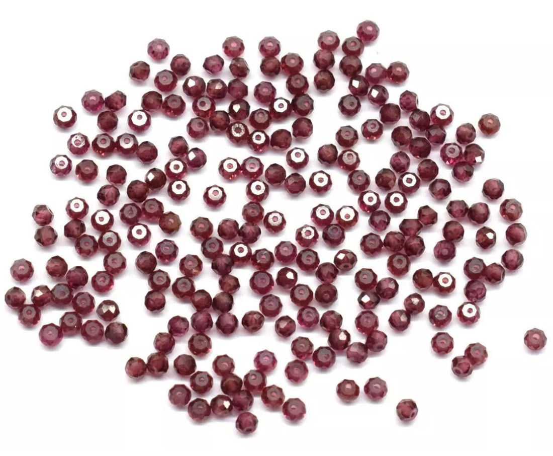 (200 PIECES) NATURAL GARNET BEADS FACETED ROUND 2 MM (1 of 1)