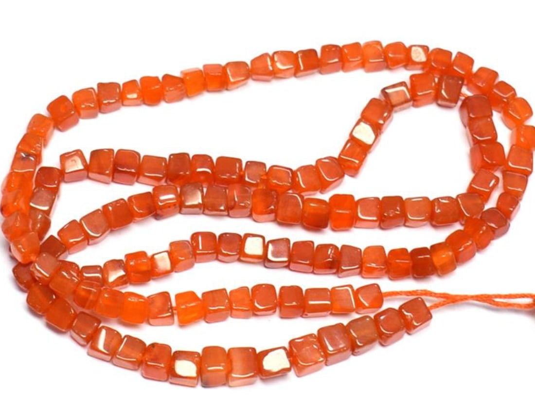 16" STRAND NATURAL CARNELIAN BEADS BOX 3 - 4 MM 1 LINE (1 of 2)