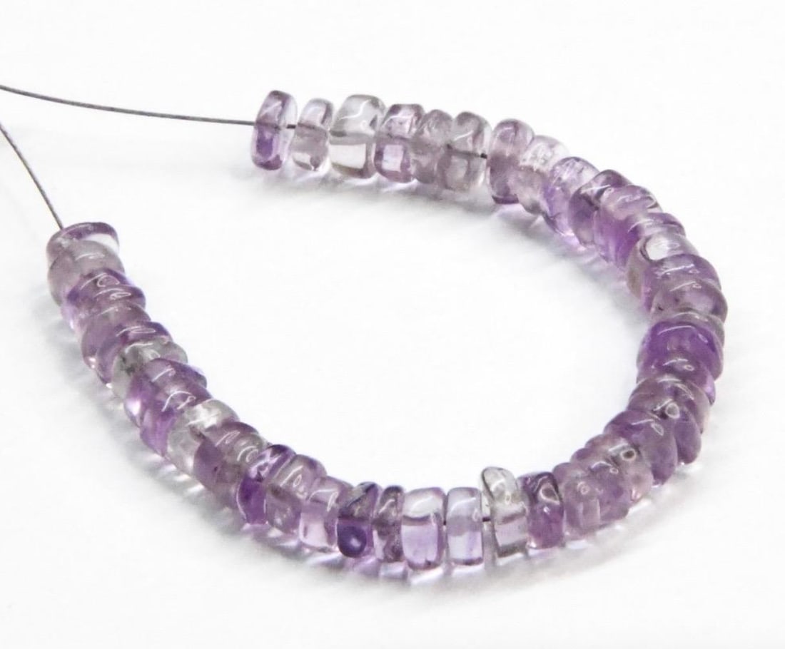 NATURAL AMETHYST BEADS (TYRE) 4.5 - 5 MM, 45 PCS (1 of 1)