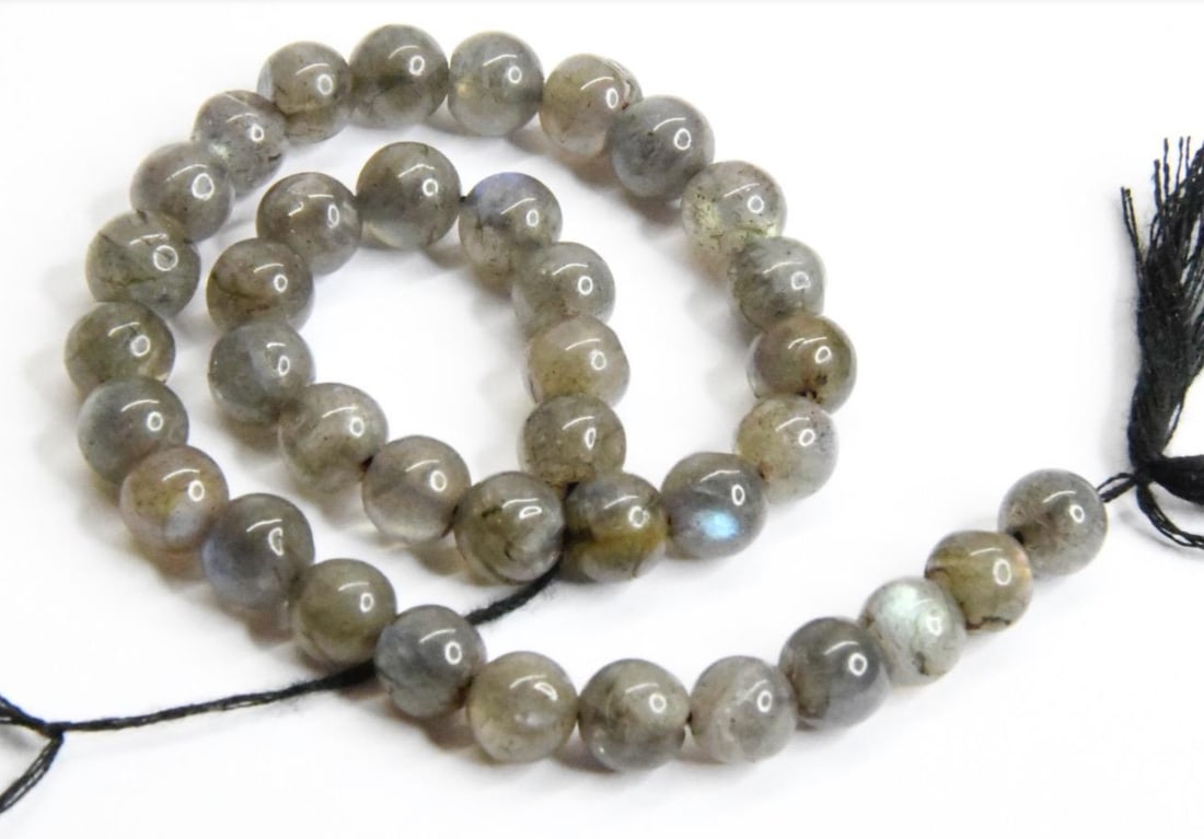 NATURAL LABRADORITE BEADS ROUND 7 MM, 9" STRAND (1 of 1)