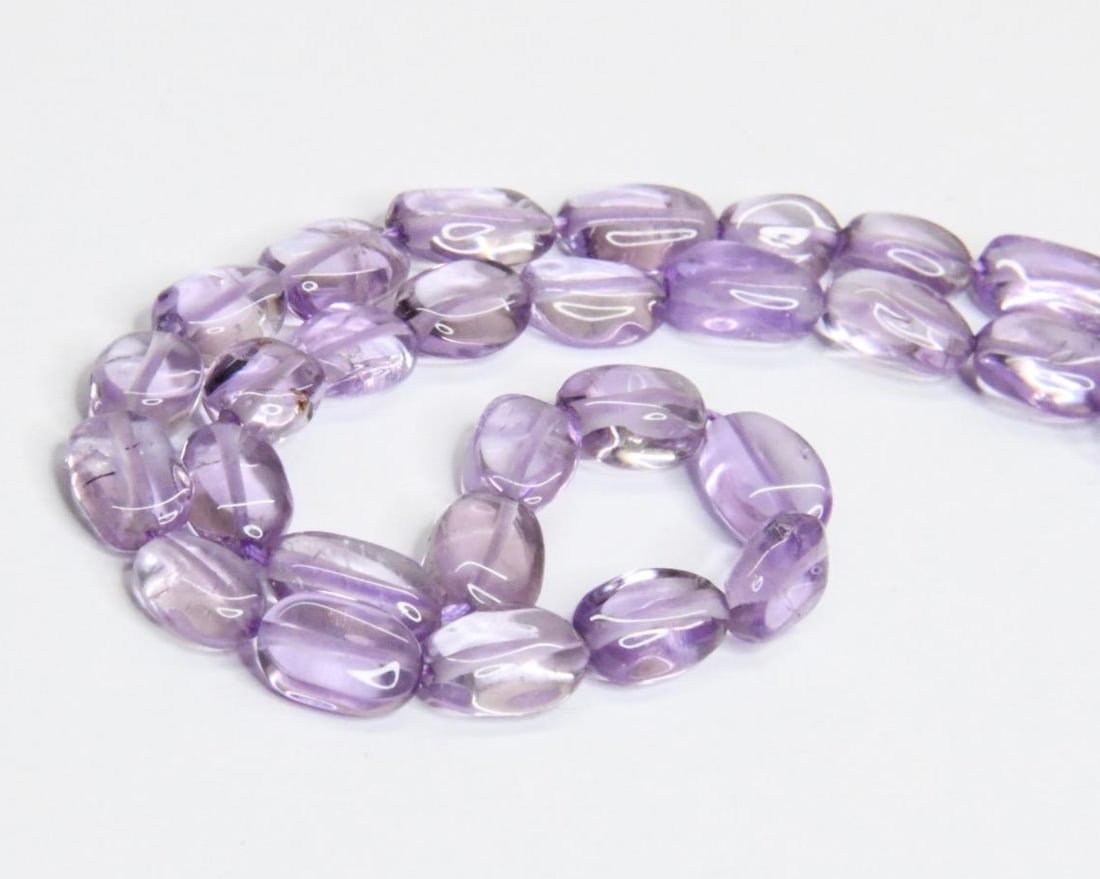 NATURAL PINK AMETHYST BEADS OVAL 5X7 - 5X9 MM, 8" STRAND (1 of 1)