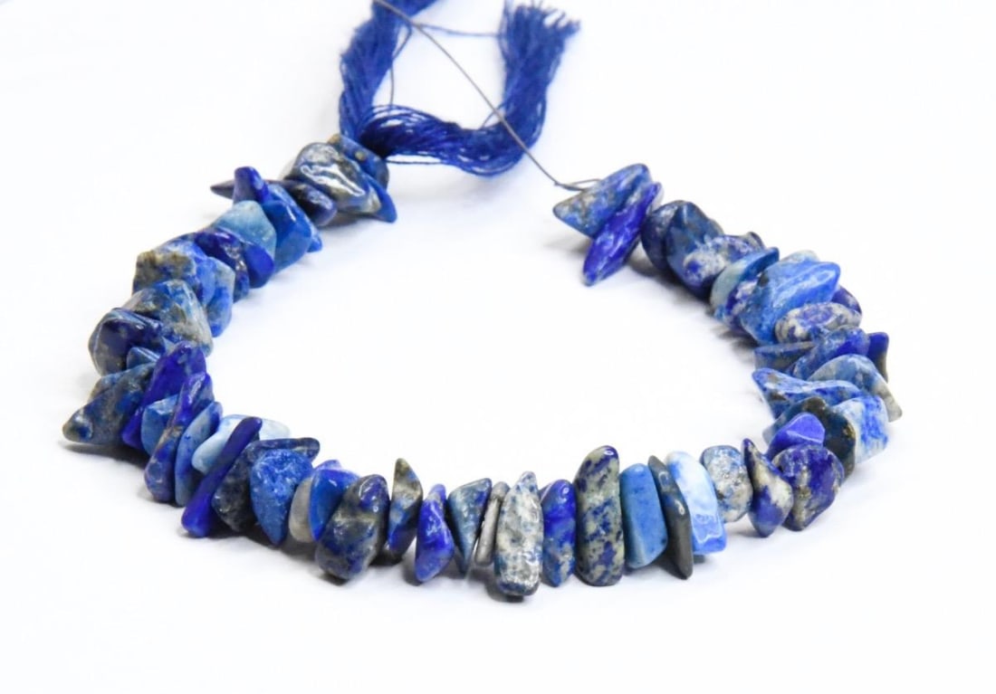 NATURAL LAPIS BEADS CHIPS 4X6 - 6X10 MM, 6" STRAND (1 of 1)