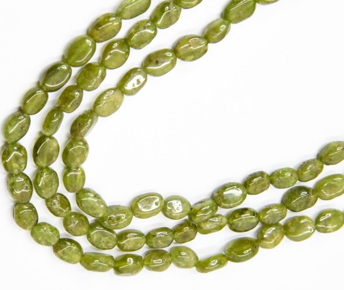 NATURAL VESSONITE BEADS OVAL 6X9 - 8X11, 12" STRAND (3 LINES) (1 of 2)