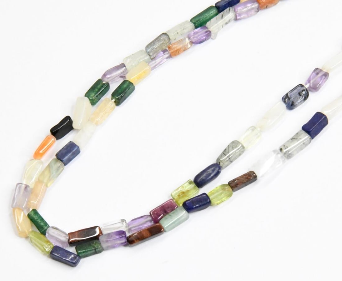 NATURAL MULTI DISCO BEADS CUBE 3X6 - 4X8 MM, 13" STRAND (2 LINES) (1 of 2)