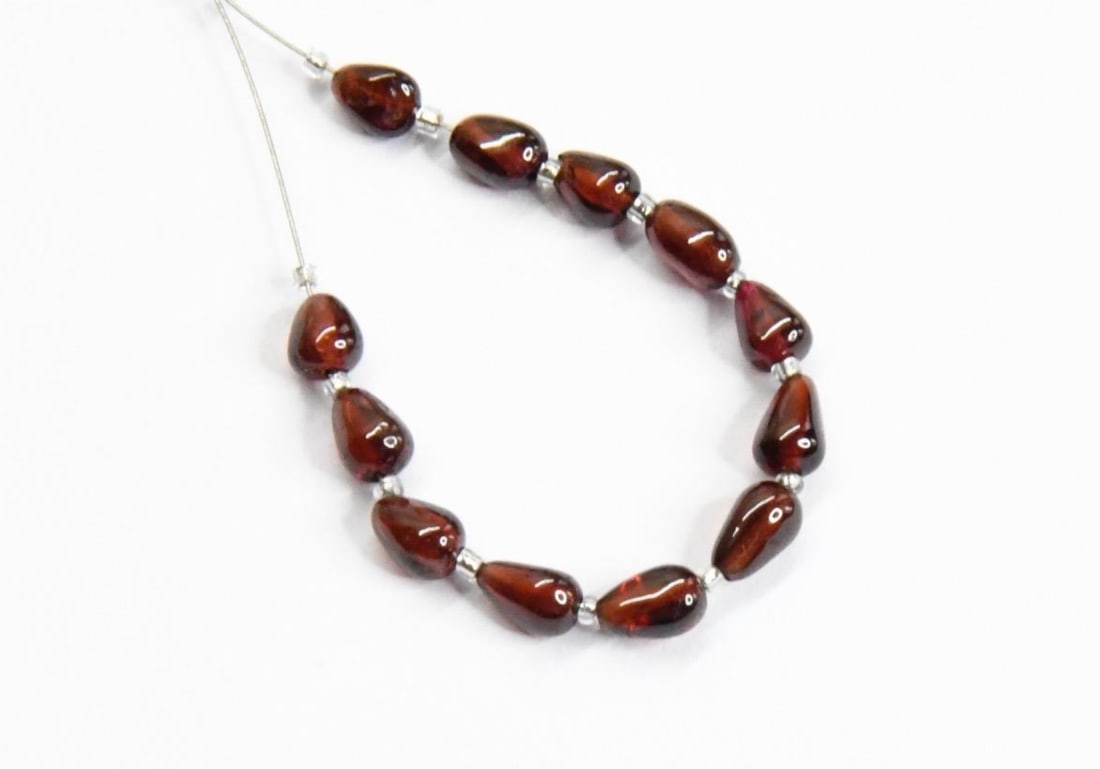 NATURAL GARNET BEADS BRIOLETTE 4X5 - 4X6 MM 12 PCS (1 of 1)