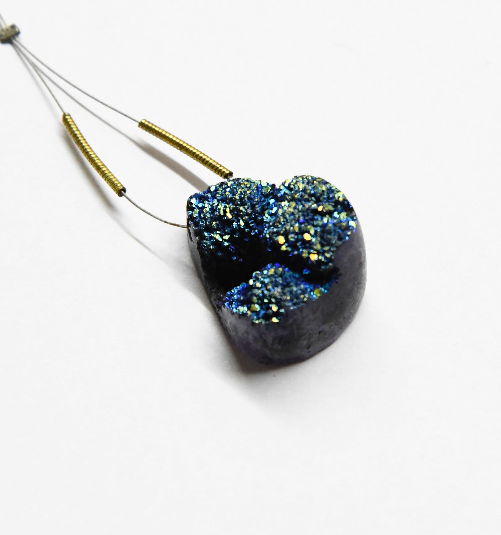 DRUZY CHALCEDONY BEAD FLATBACK PEAR 17X22 MM 1 PC (1 of 1)