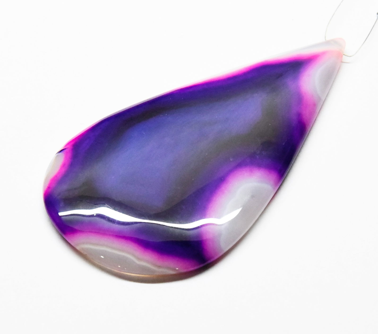 MULTI COLOR CHALCEDONY BEAD PEAR 59X106 MM 1 PC (1 of 1)