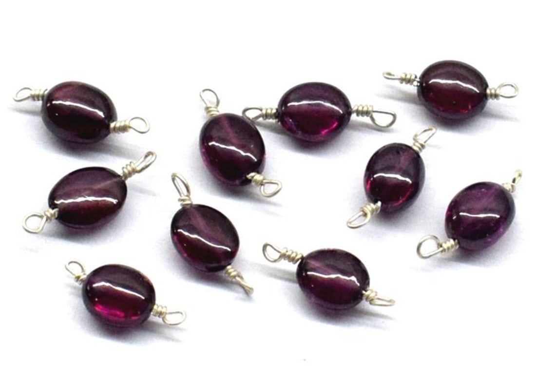 NATURAL RHODOLITE GARNET BEADS OVAL 5X6 MM SOLID 925 SILVER 10 PCS: These are natural, earth mined and hand crafted with precision. Stone: Garnet, Stone Shape: Oval, Stone Size:5x6 - 5.5x6.5 mm, Width: 3.5 - 4 mm, Weight: approx. 15 carats. The photographs are general