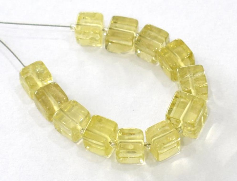 NATURAL LEMON QUARTZ BEADS BOX 4.5 MM 11 PCS (1 of 1)