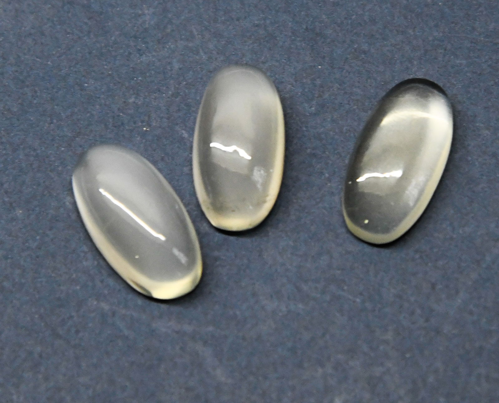 NATURAL MOONSTONE BEADS CABOCHON OVAL 10X19 MM, 3 PCS (1 of 1)