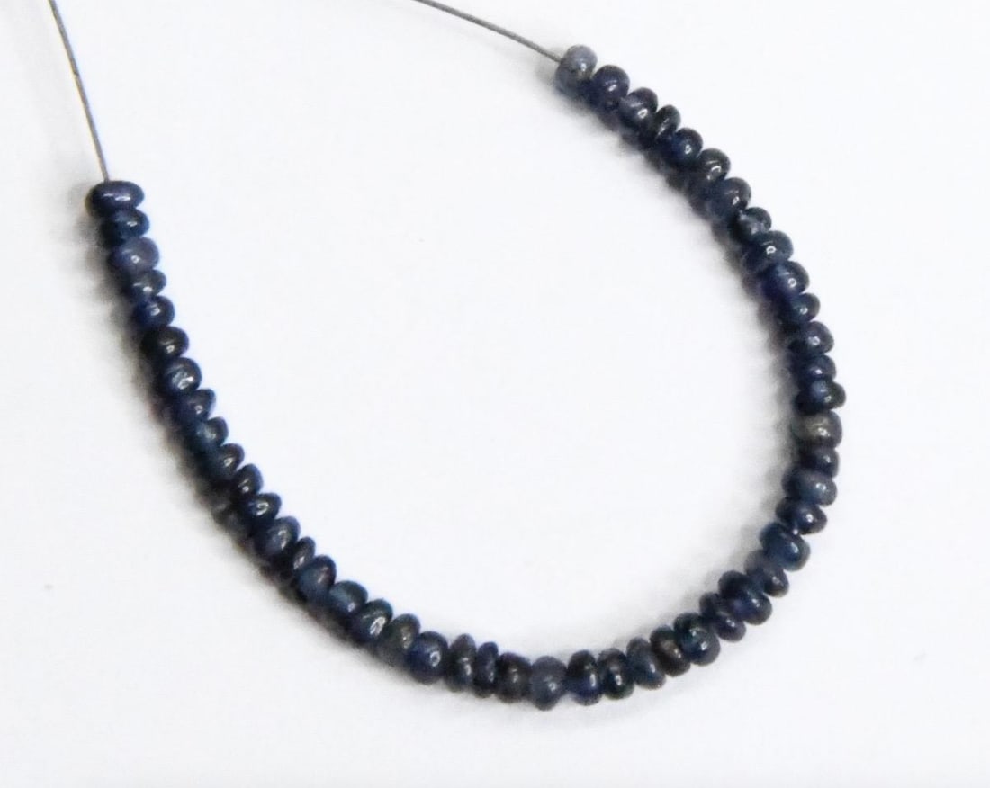 NATURAL SAPPHIRE BEADS RONDELLE 2 - 2.5 MM, 50 PCS (1 of 2)