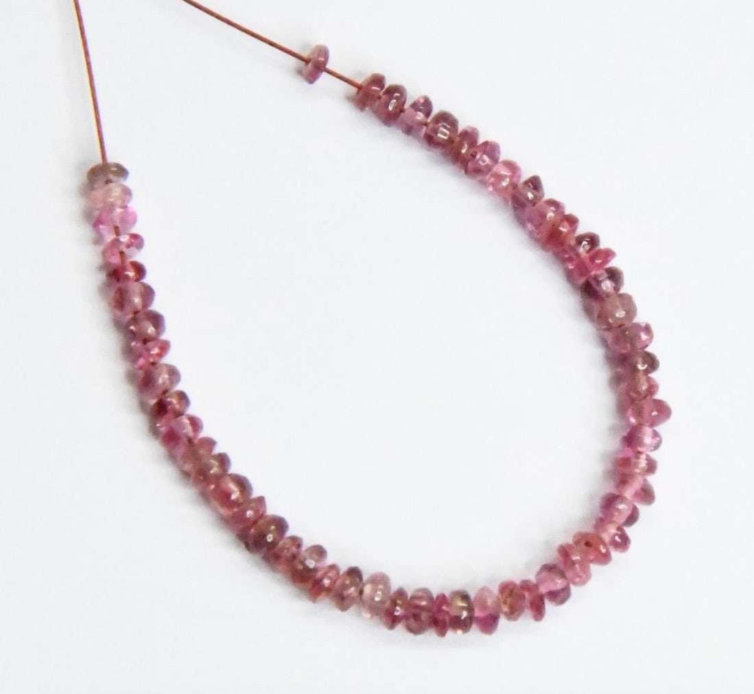 NATURAL RED SPINEL BEADS RONDELLE 2 - 2.5 MM, 55 PCS (1 of 2)