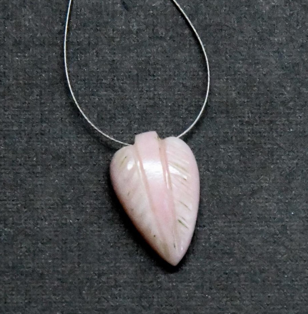 NATURAL PINK OPAL BEADS FANCY CARVED 11X18 MM, 1 PCS: These are natural, earth mined and hand crafted with precision. Stone: Pink Opal, Stone Shape: Carved Fancy, Stone Size: 11x18 mm, Width: 4 mm, Weight: approx. 5 carats. The photographs are generally