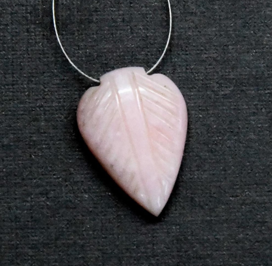 NATURAL PINK OPAL BEADS FANCY CARVED 15X21 MM, 1 PCS: These are natural, earth mined and hand crafted with precision. Stone: Pink Opal, Stone Shape: Carved Fancy, Stone Size: 15x21 mm, Width: 4 mm, Weight: approx. 8 carats. The photographs are generally