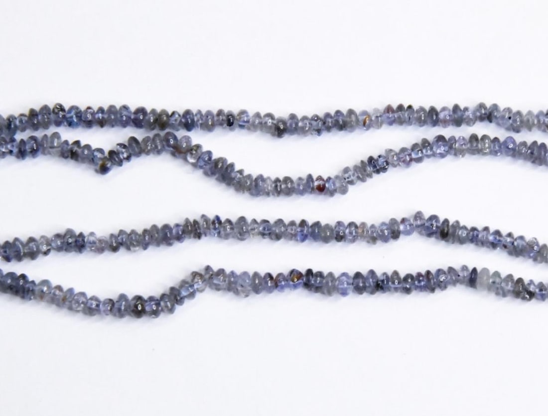 NATURAL TANZANITE BEADS RONDELLE 2.5 - 3 MM, 11.5" STRAND (2 LINES) (1 of 2)